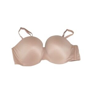 Victorias Secret Womens Bra Beige Padded Underwired Stretch Size 38C/D85